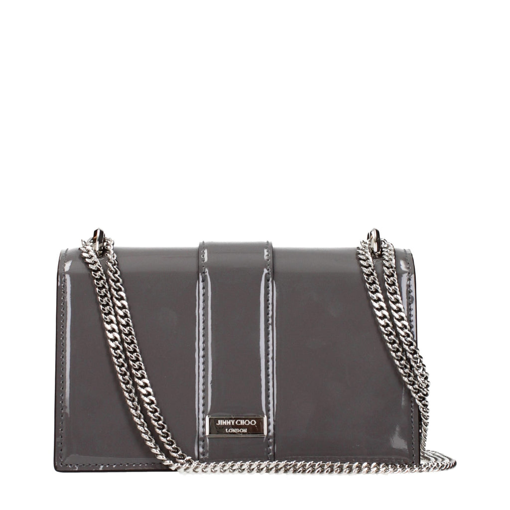 Jimmy Choo Gray Leather Shoulder Bag Jimmy Choo