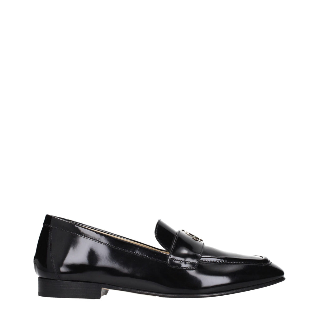 Jimmy Choo Black Leather Slip-On Loafers Jimmy Choo