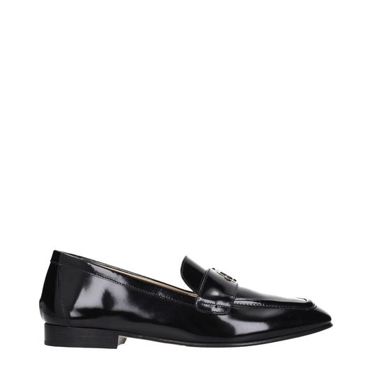 Jimmy Choo Black Leather Slip-On Loafers Jimmy Choo