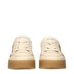 Jimmy Choo Beige Leather Low Top Sneakers Jimmy Choo