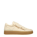 Jimmy Choo Beige Leather Low Top Sneakers Jimmy Choo