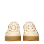 Jimmy Choo Beige Leather Low Top Sneakers Jimmy Choo