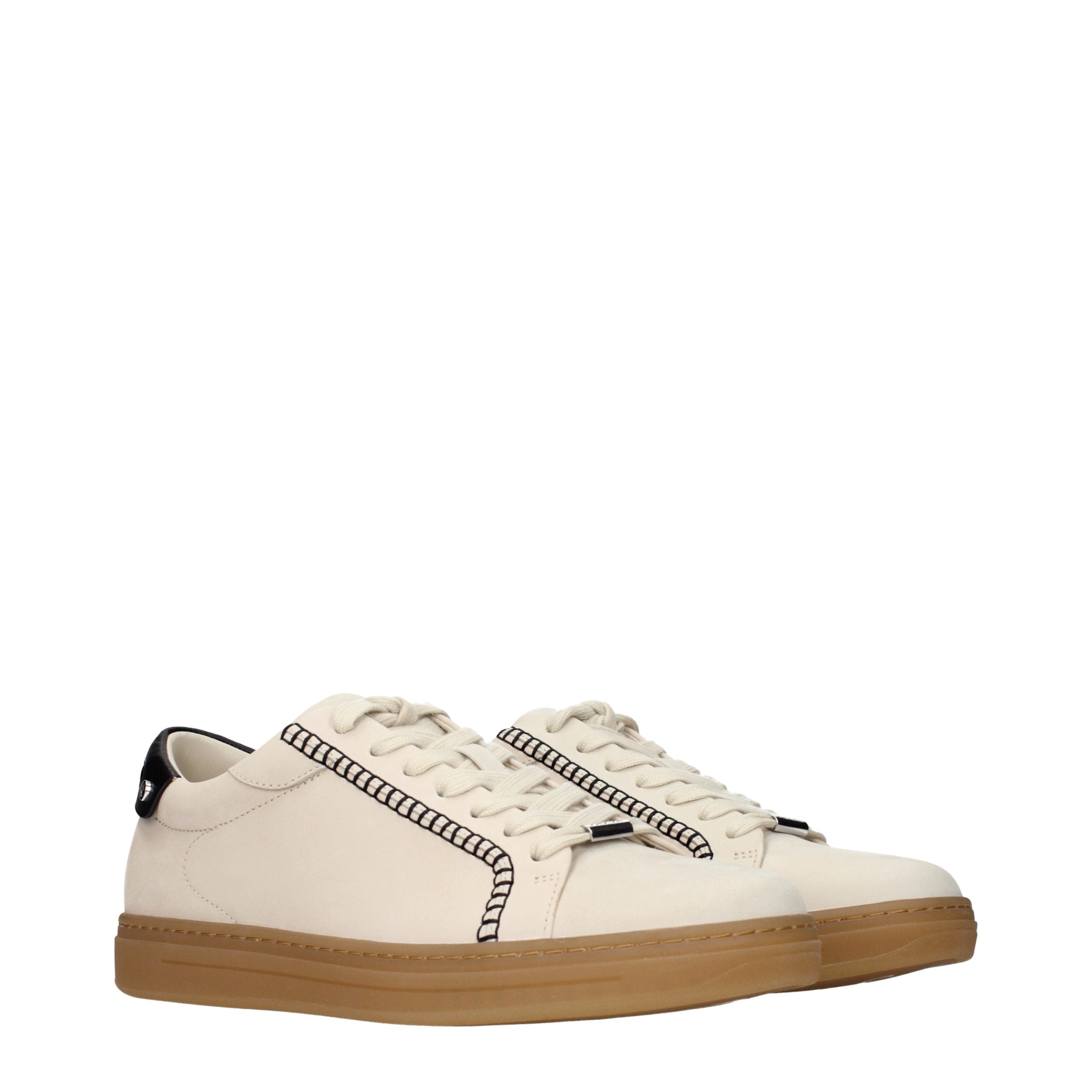 Jimmy Choo Beige Leather Sneakers Jimmy Choo