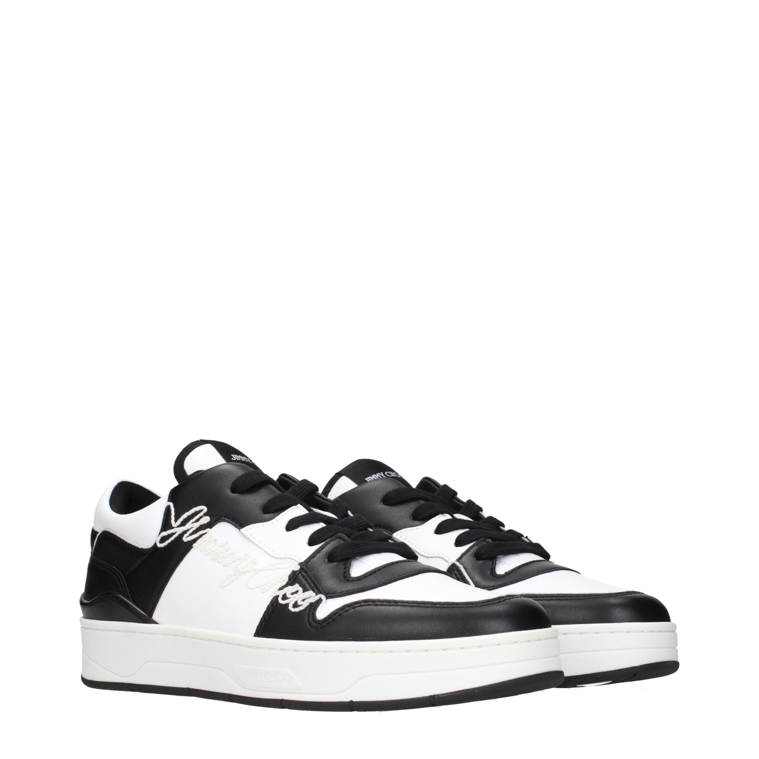 Jimmy Choo Black Leather Sneakers Jimmy Choo