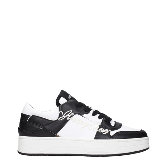 Jimmy Choo Black Leather Low Top Sneakers Jimmy Choo
