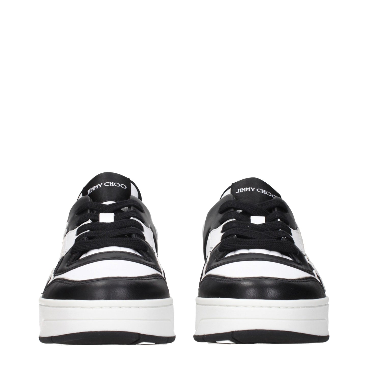 Jimmy Choo Black Leather Low Top Sneakers Jimmy Choo