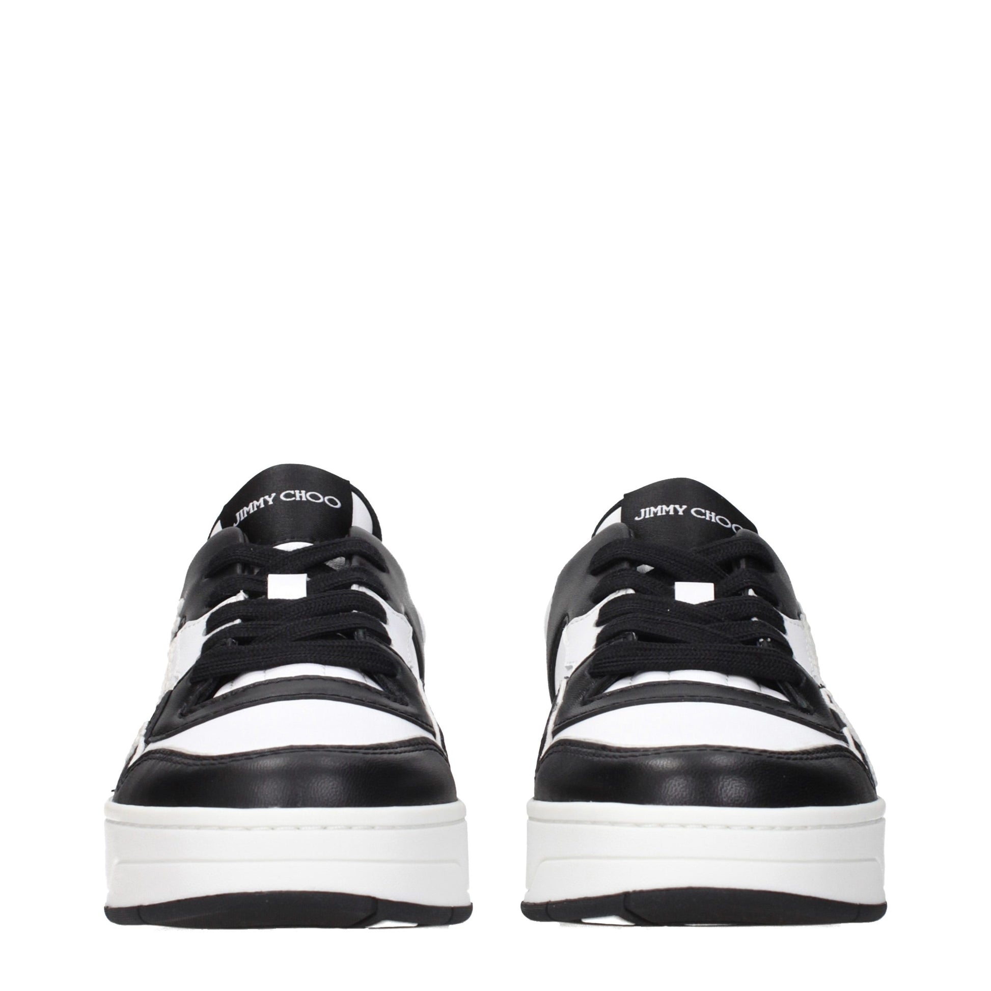 Jimmy Choo Black Leather Low Top Sneakers Jimmy Choo