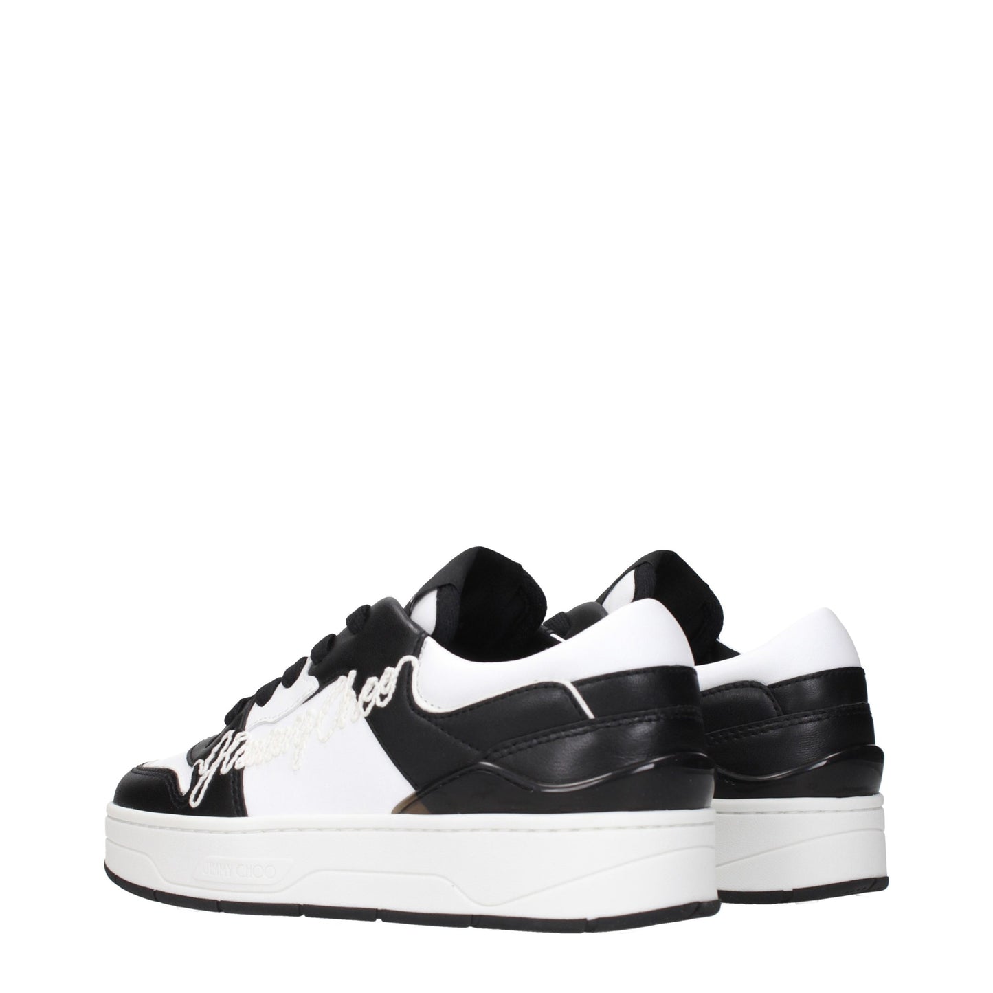 Jimmy Choo Black Leather Low Top Sneakers Jimmy Choo