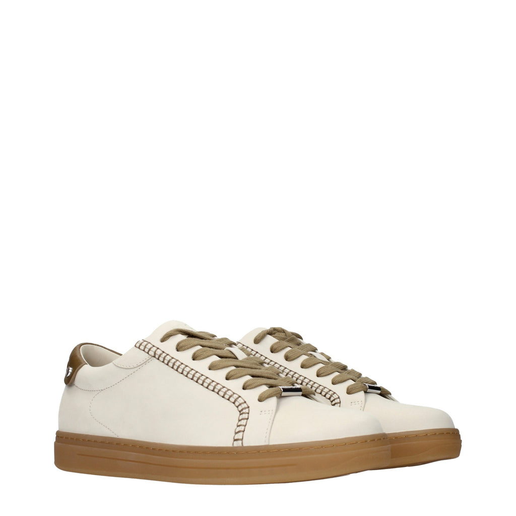 Jimmy Choo Beige Leather Sneakers Jimmy Choo