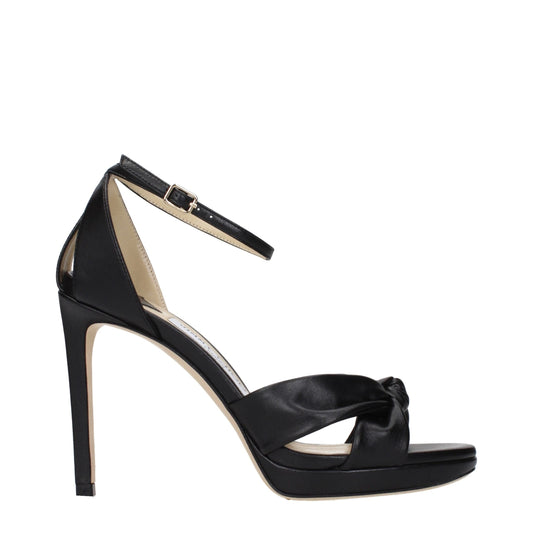 Jimmy Choo Black Leather Platform Sandals Jimmy Choo