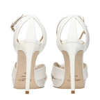 Jimmy Choo White Leather Platform Sandals Jimmy Choo