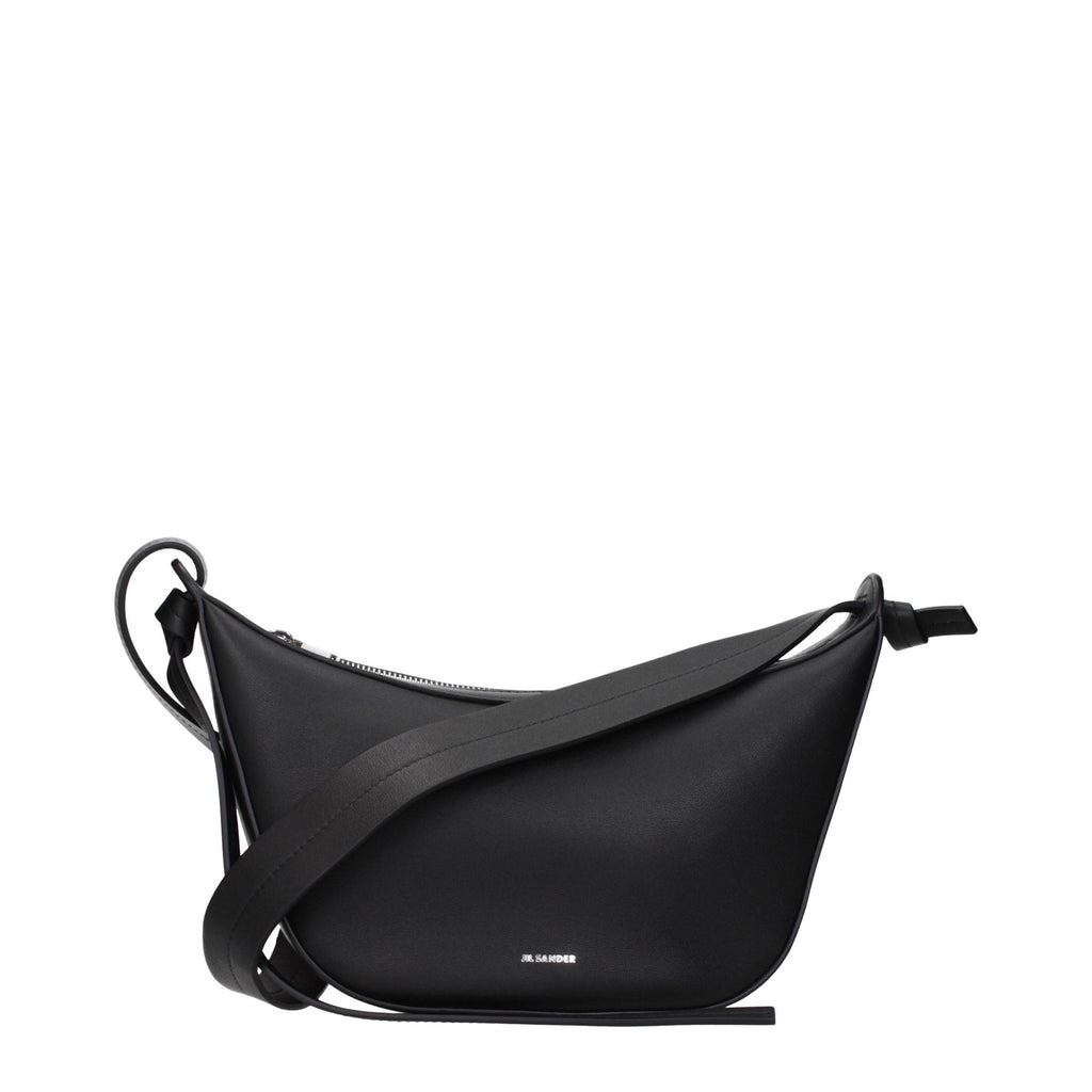 Jil Sander Black Leather Shoulder Bag Jil Sander