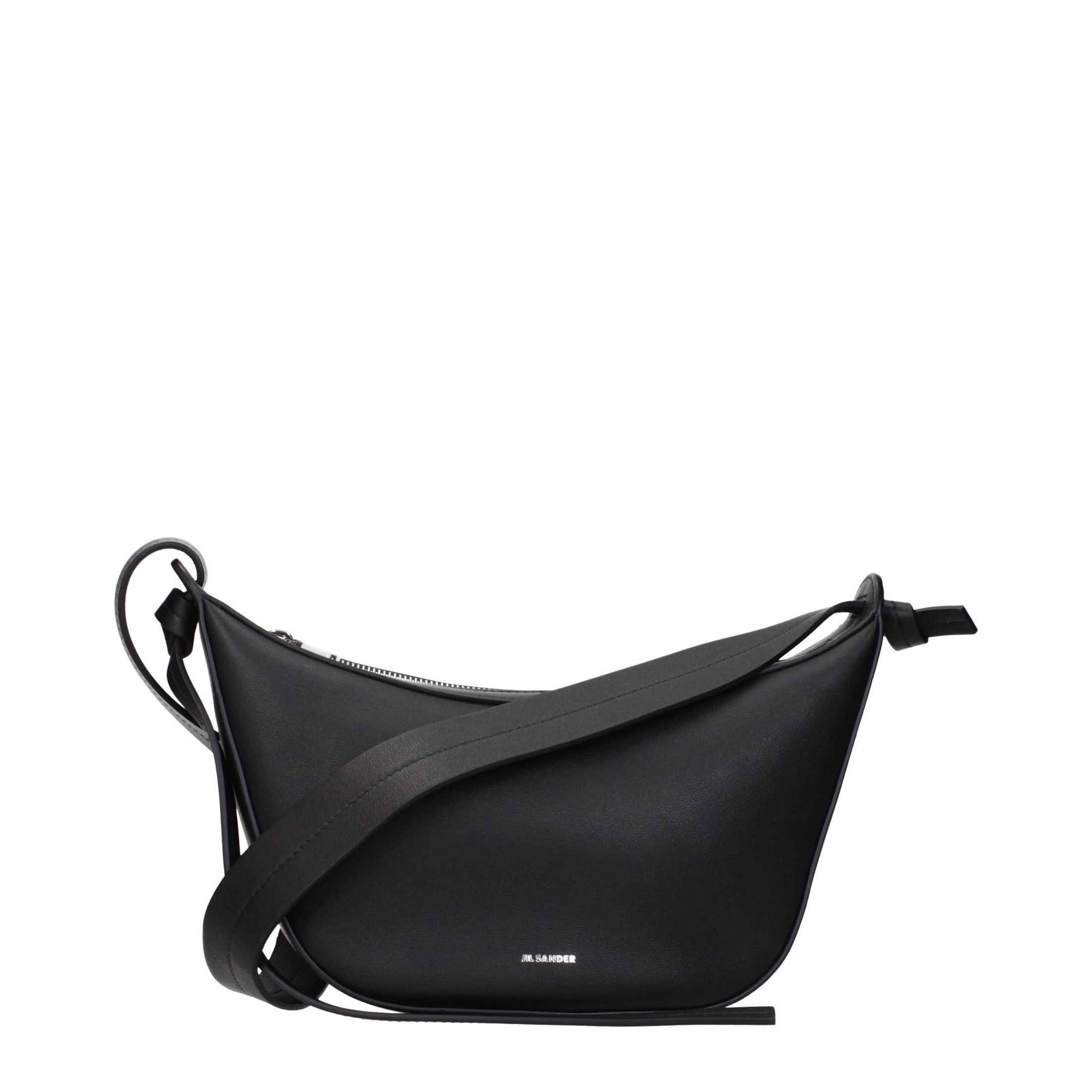 Jil Sander Black Leather Shoulder Bag Jil Sander