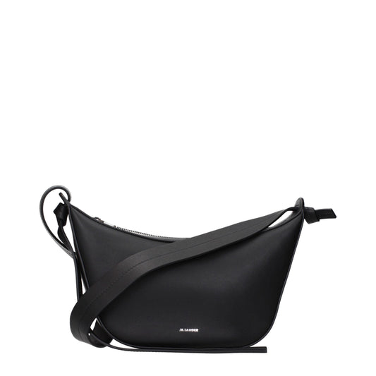 Jil Sander Black Leather Shoulder Bag Jil Sander