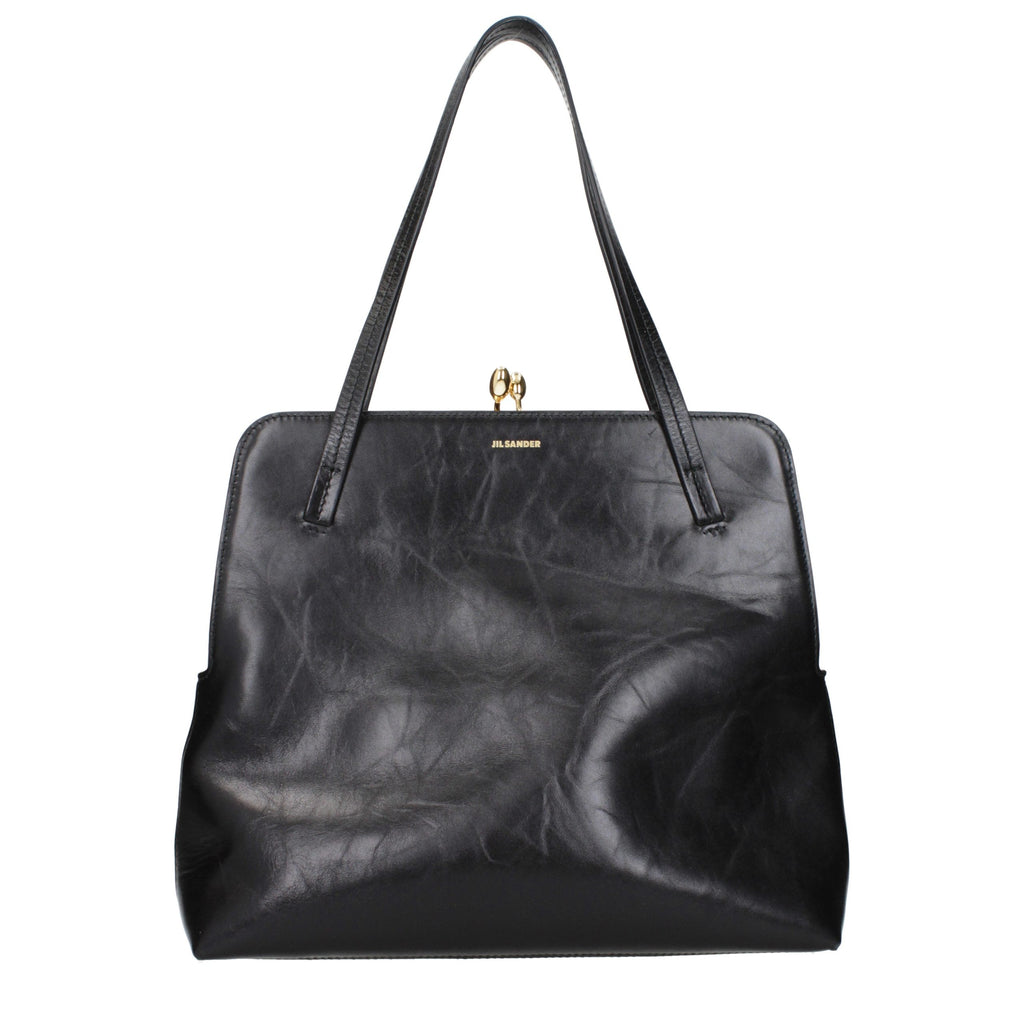 Jil Sander Black Leather Shoulder Bag Jil Sander