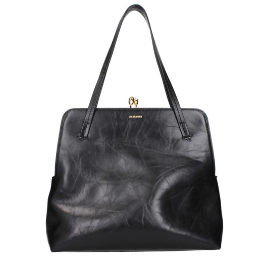 Jil Sander Black Leather Shoulder Bag Jil Sander