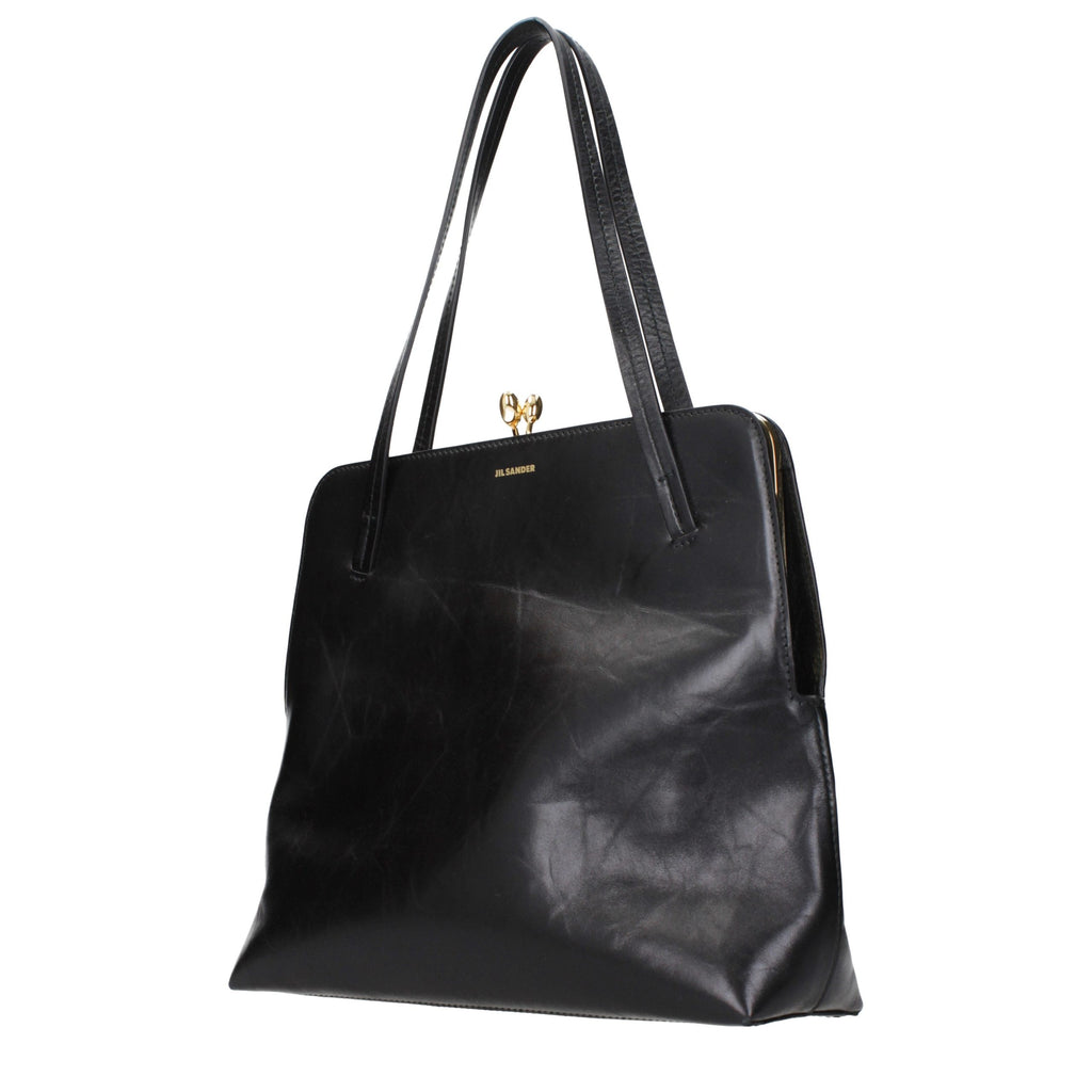 Jil Sander Black Leather Shoulder Bag Jil Sander