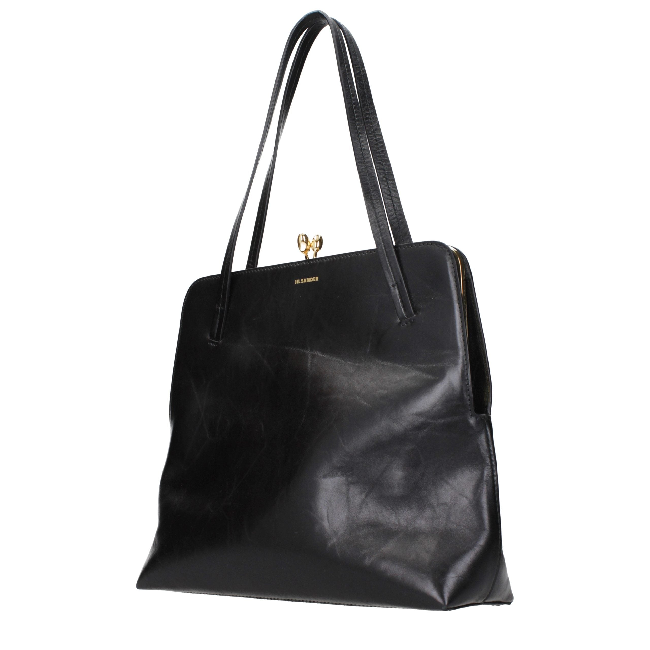 Jil Sander Black Leather Shoulder Bag Jil Sander