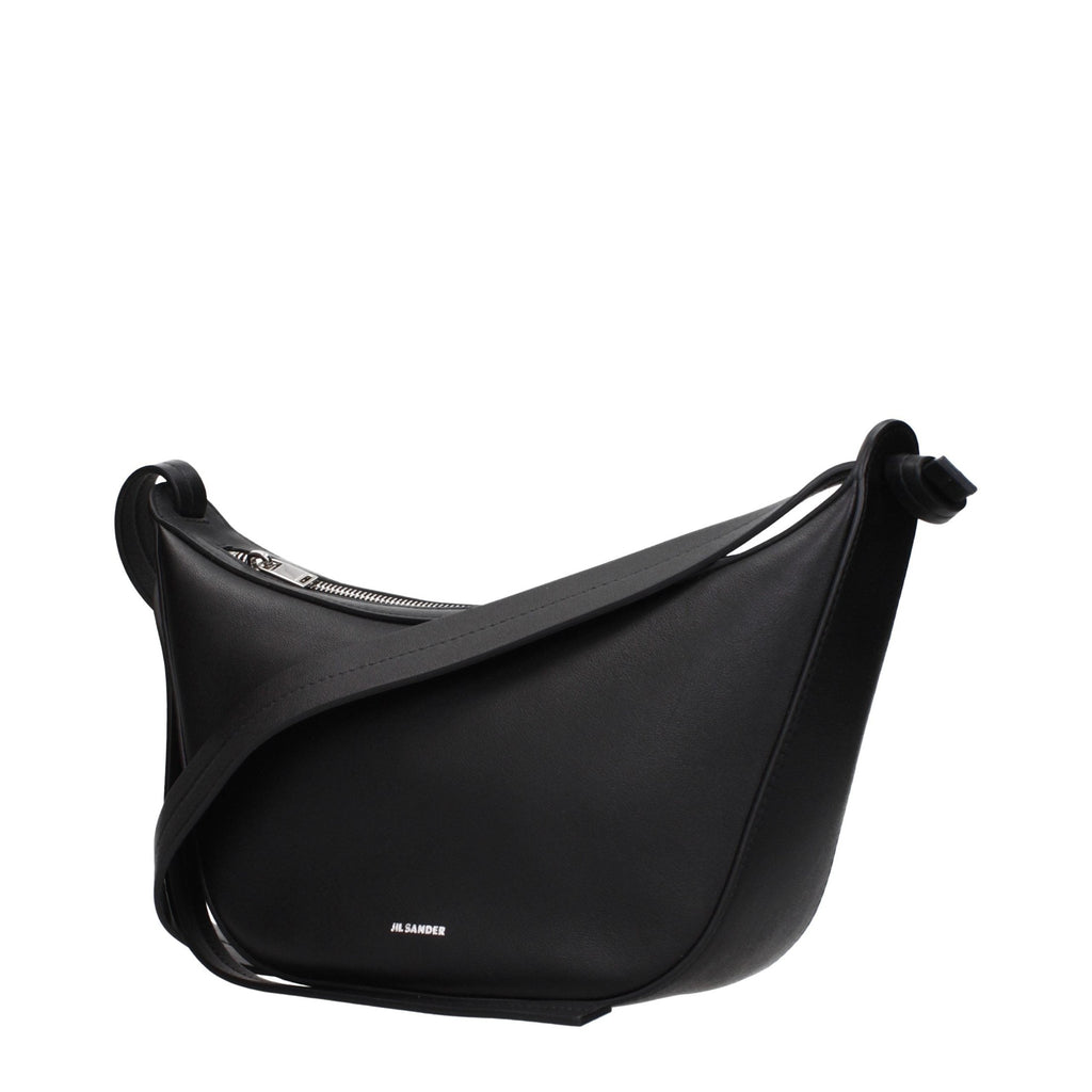 Jil Sander Black Leather Shoulder Bag Jil Sander