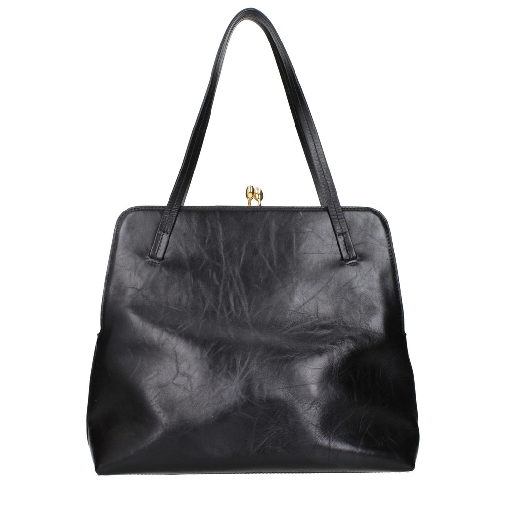 Jil Sander Black Leather Shoulder Bag Jil Sander