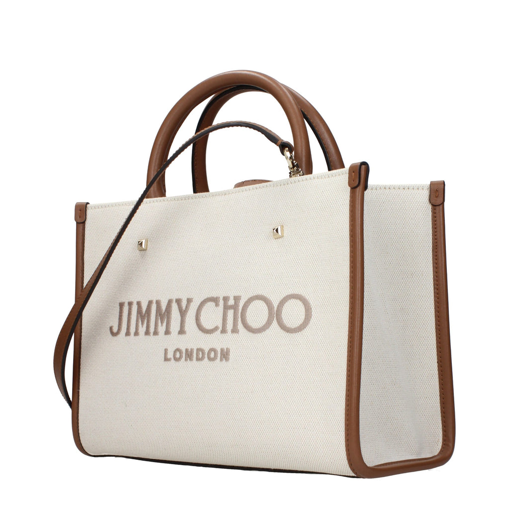 Jimmy Choo Beige Fabric Handbag Jimmy Choo