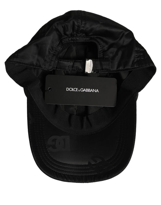 Dolce & Gabbana Men Black DG Monogram Baseball Capello Hat Dolce & Gabbana