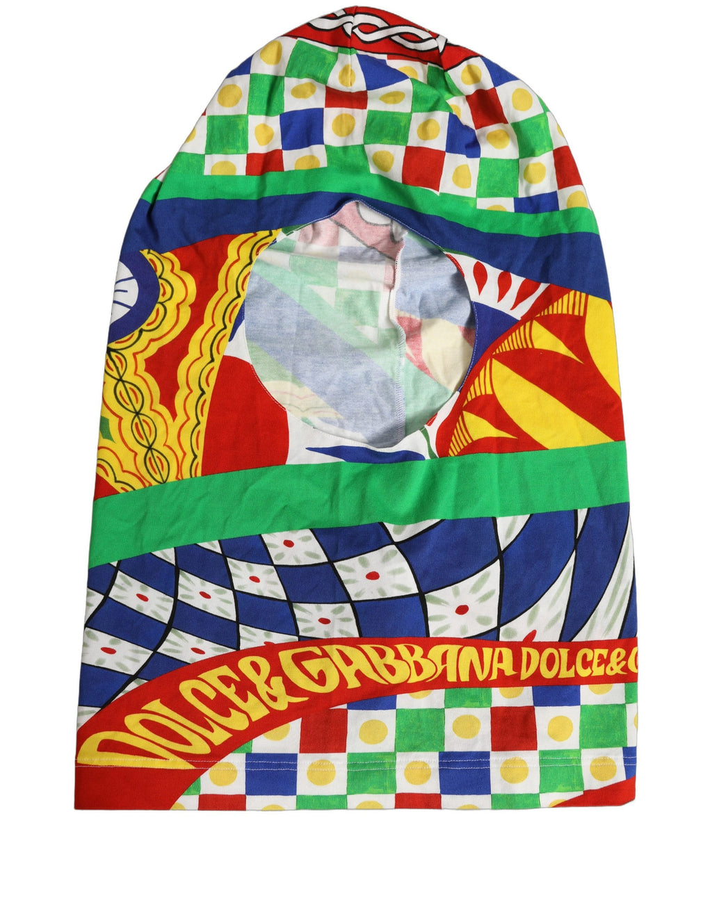Dolce & Gabbana Men Multicolor Carretto Siciliano Balaclava Hat Dolce & Gabbana