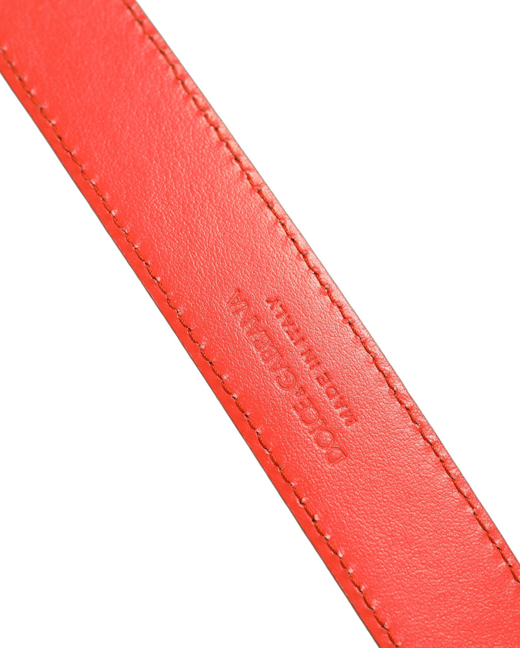 Dolce & Gabbana Red Leather Silver Metal Buckle Cintura Belt Dolce & Gabbana