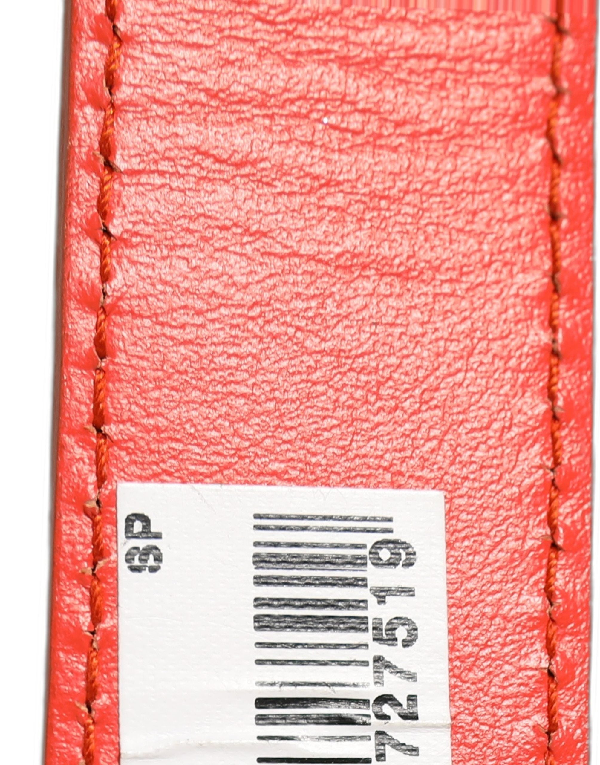 Dolce & Gabbana Red Leather Silver Metal Buckle Cintura Belt Dolce & Gabbana