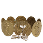 Dolce & Gabbana Gold Tone Brass Coin Metal Waist Cintura Belt Dolce & Gabbana