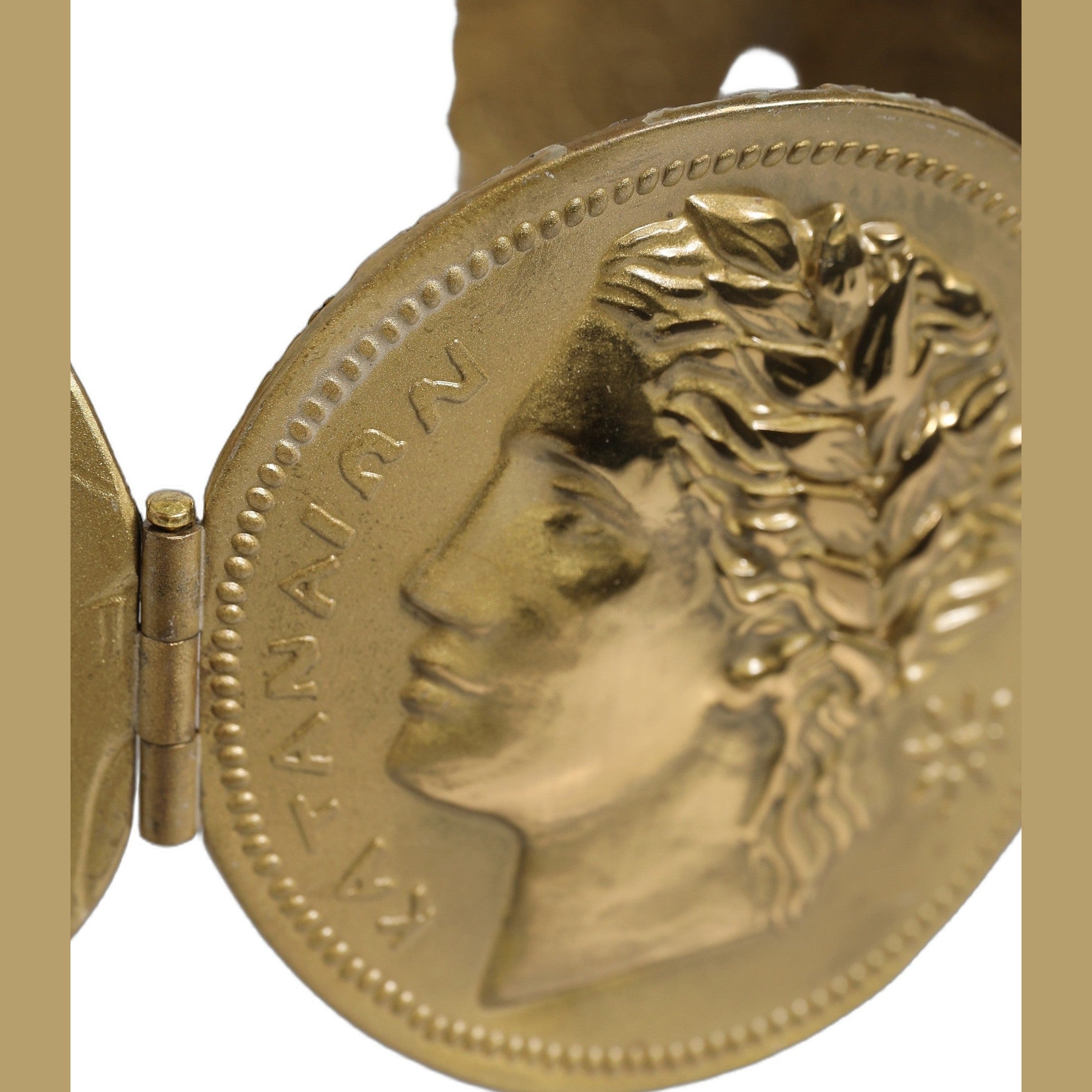 Dolce & Gabbana Gold Tone Brass Coin Metal Waist Cintura Belt Dolce & Gabbana