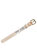 Dolce & Gabbana Beige Textured Leather Gold Buckle Belt Strap Bracelet Dolce & Gabbana