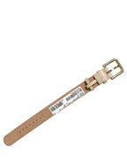 Dolce & Gabbana Beige Calfskin Leather Gold Buckle Belt Strap Bracelet Dolce & Gabbana