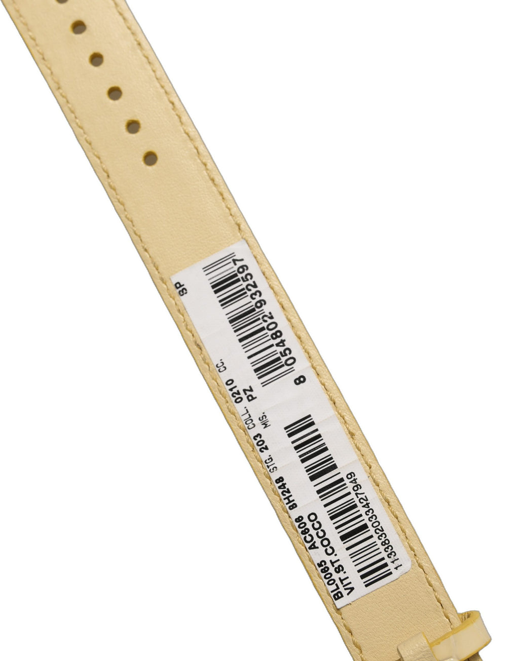 Dolce & Gabbana Beige Embossed Leather Gold Buckle Belt Strap Bracelet Dolce & Gabbana