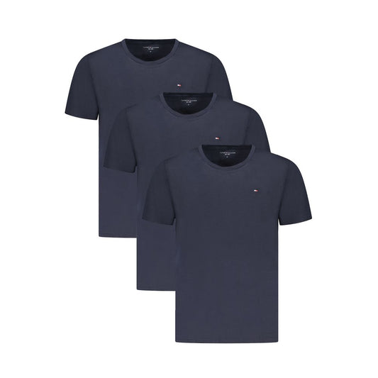 Tommy Hilfiger Blue Cotton Mens T-Shirt Tommy Hilfiger