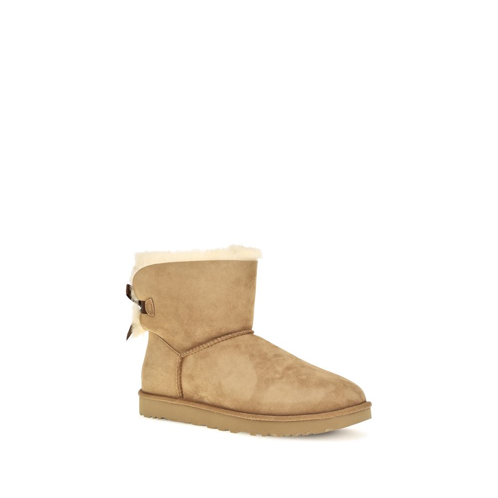 UGG Beige Leather Ankle Boots UGG