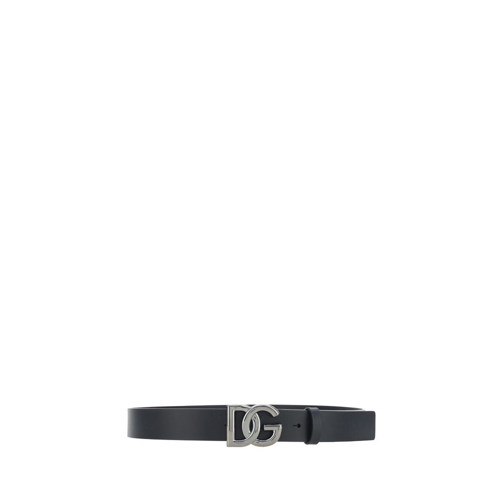 Dolce & Gabbana Black Calf Leather Bos Taurus Regular Belt Dolce & Gabbana