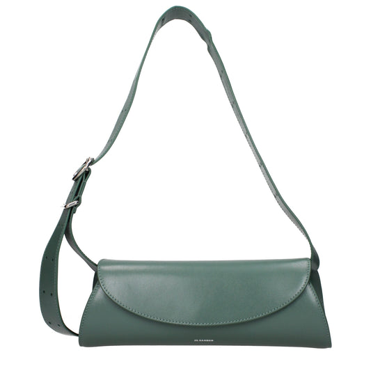 Jil Sander Green Leather Crossbody Bag Jil Sander