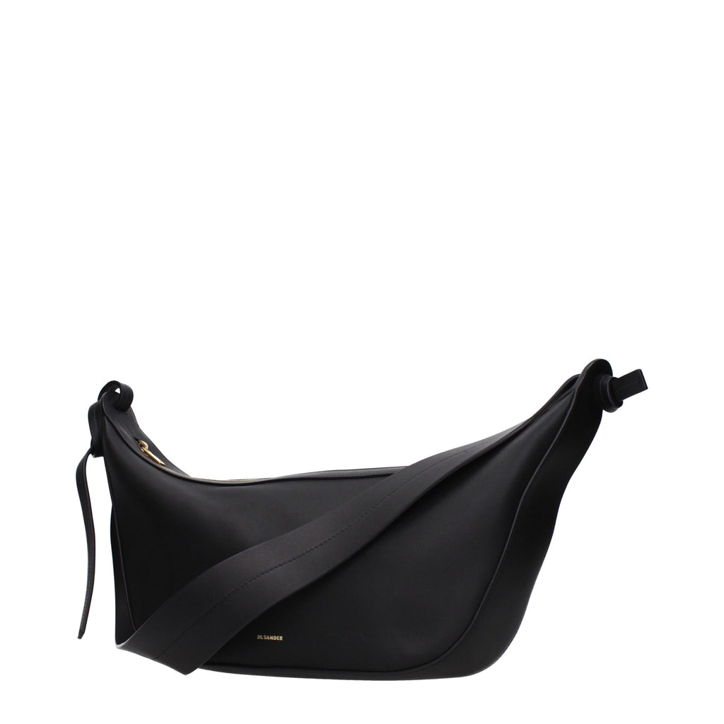 Jil Sander Black Leather Shoulder Bag Jil Sander