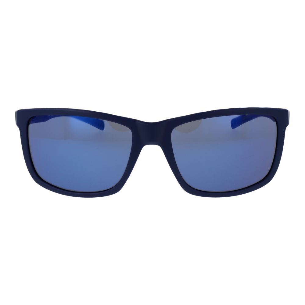 Adidas blue plastic sunglasses with tinted lenses and sleek frame, designed for stylish sun protection.