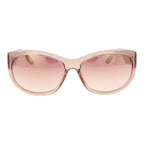 Guess pink plastic sunglasses with rounded frames and tinted lenses, stylish eyewear for a trendy summer look.