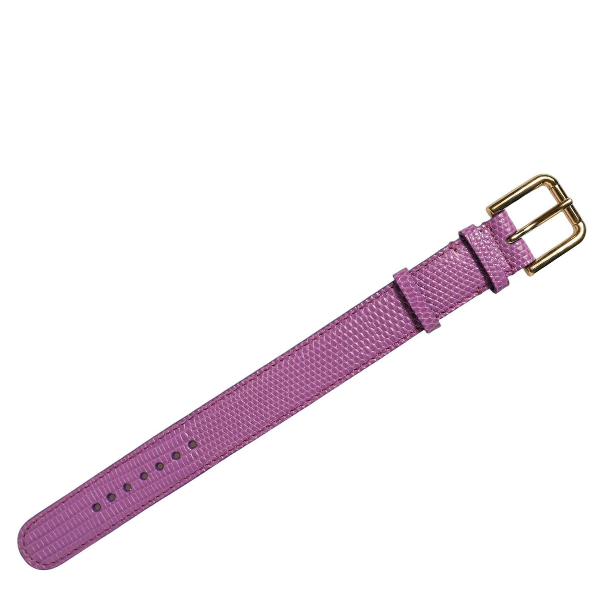 Dolce & Gabbana Purple Textured Leather Gold Buckle Belt Strap Bracelet Dolce & Gabbana