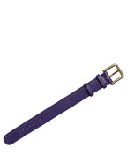 Dolce & Gabbana Violet Textured Leather Gold Buckle Belt Strap Bracelet Dolce & Gabbana