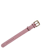 Dolce & Gabbana Pink Embossed Leather Gold Buckle Belt Strap Bracelet Dolce & Gabbana