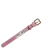 Dolce & Gabbana Pink Embossed Leather Gold Buckle Belt Strap Bracelet Dolce & Gabbana