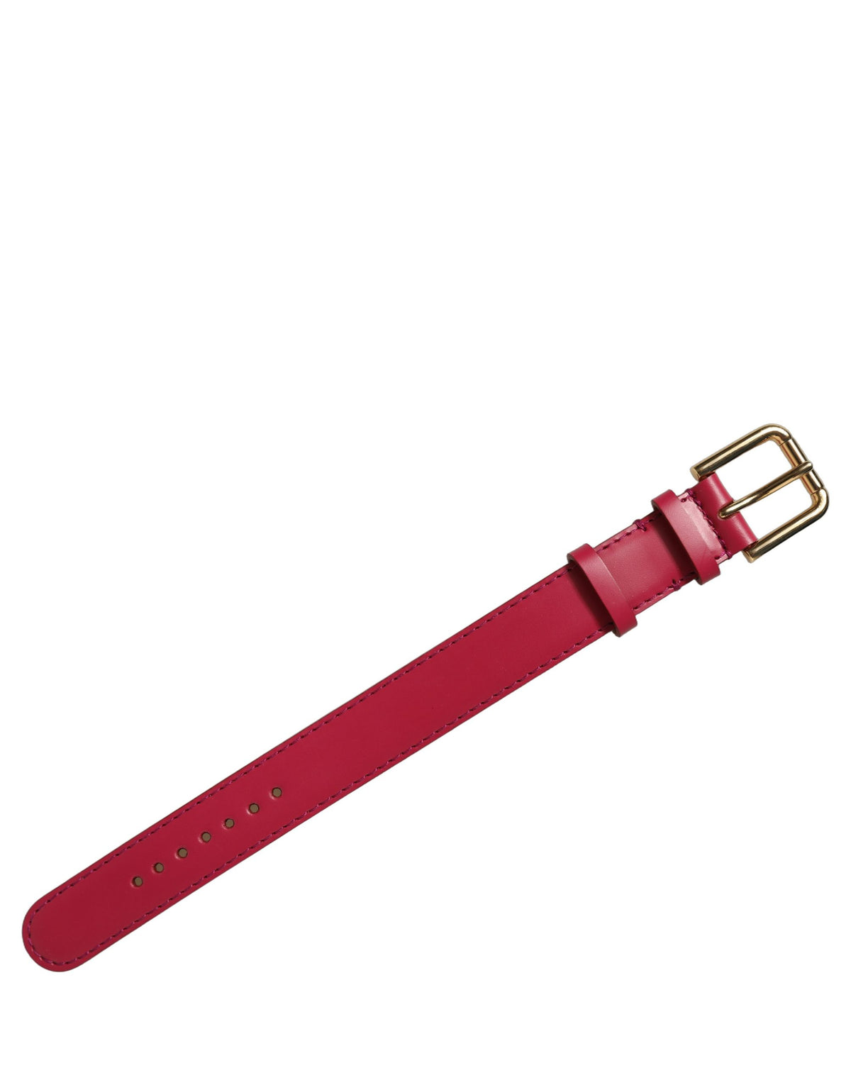 Dolce & Gabbana Red Calfskin Leather Gold Buckle Belt Strap Bracelet Dolce & Gabbana