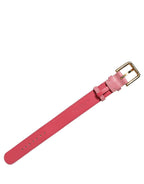 Dolce & Gabbana Pink Textured Leather Gold Buckle Belt Strap Bracelet Dolce & Gabbana