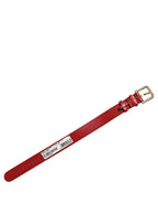 Dolce & Gabbana Red Calfskin Leather Gold Buckle Belt Strap Bracelet Dolce & Gabbana