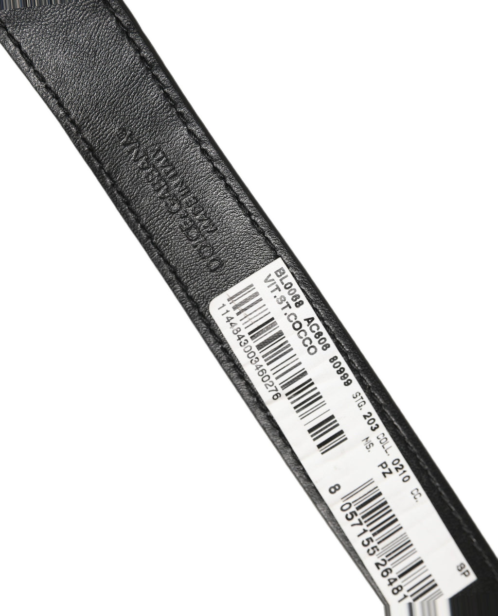 Dolce & Gabbana Black Textured Leather Gold Buckle Belt Strap Bracelet Dolce & Gabbana