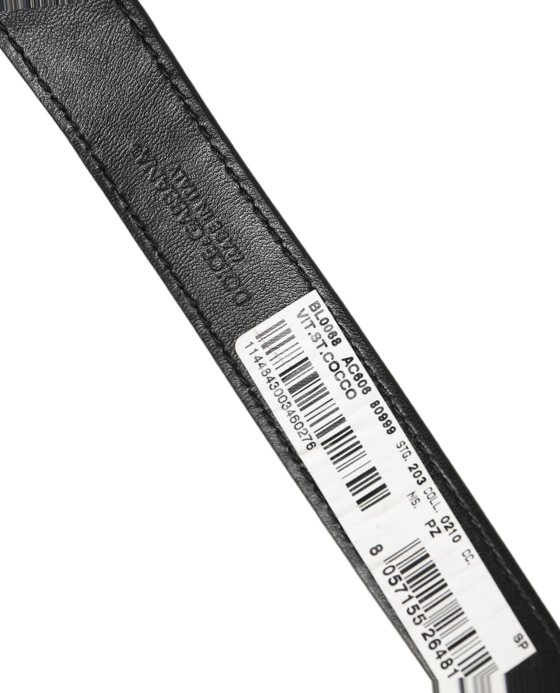 Dolce & Gabbana Black Textured Leather Gold Buckle Belt Strap Bracelet Dolce & Gabbana